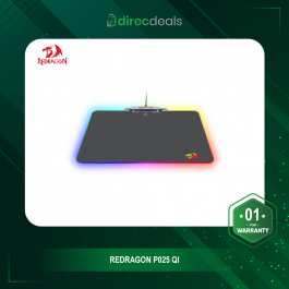 Redragon P025 Qi 10w Fast Wireless Charging RGB Backlit Mouse Pad, Large Soft Gaming Mouse Mat with Triple Protection Wireless Phone Charger, Thick Mat with Anti-Slip Rubber Base