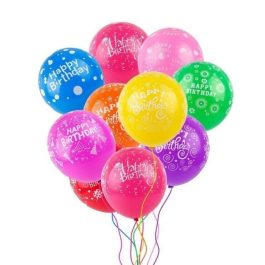 Balloons Happy Birthday Assorted 12’s 12″