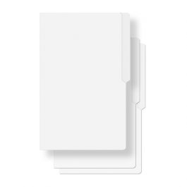 Folder White Long 14 PTS