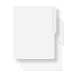 Folder White Short 14 PTS