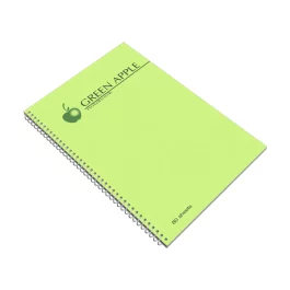 Green Apple Notebook w/ Plastic Cover 80lvs 6×8 1/2