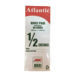 Atlantic Quiz Pad Paper 1/2″ Lengthwise 50 Leaves